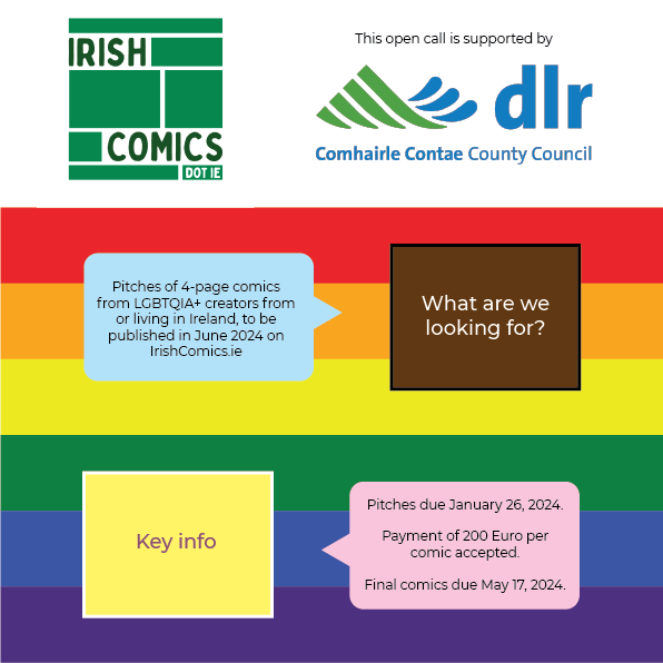 Open Call for Comics from LGBTQIA+ Creators for Pride 2024 – Irish Comics